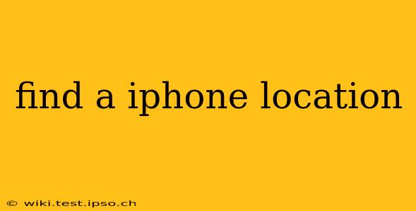 find a iphone location