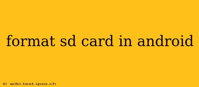 format sd card in android