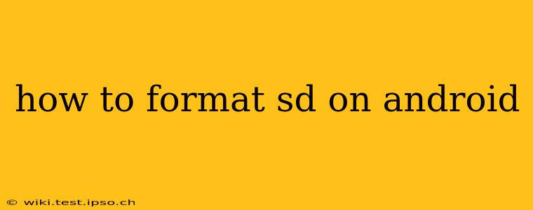 how to format sd on android