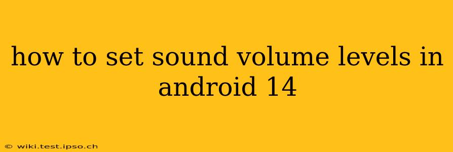 how to set sound volume levels in android 14