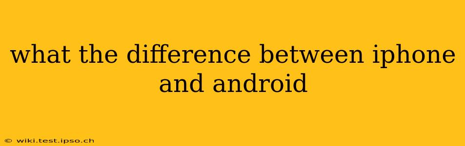what the difference between iphone and android